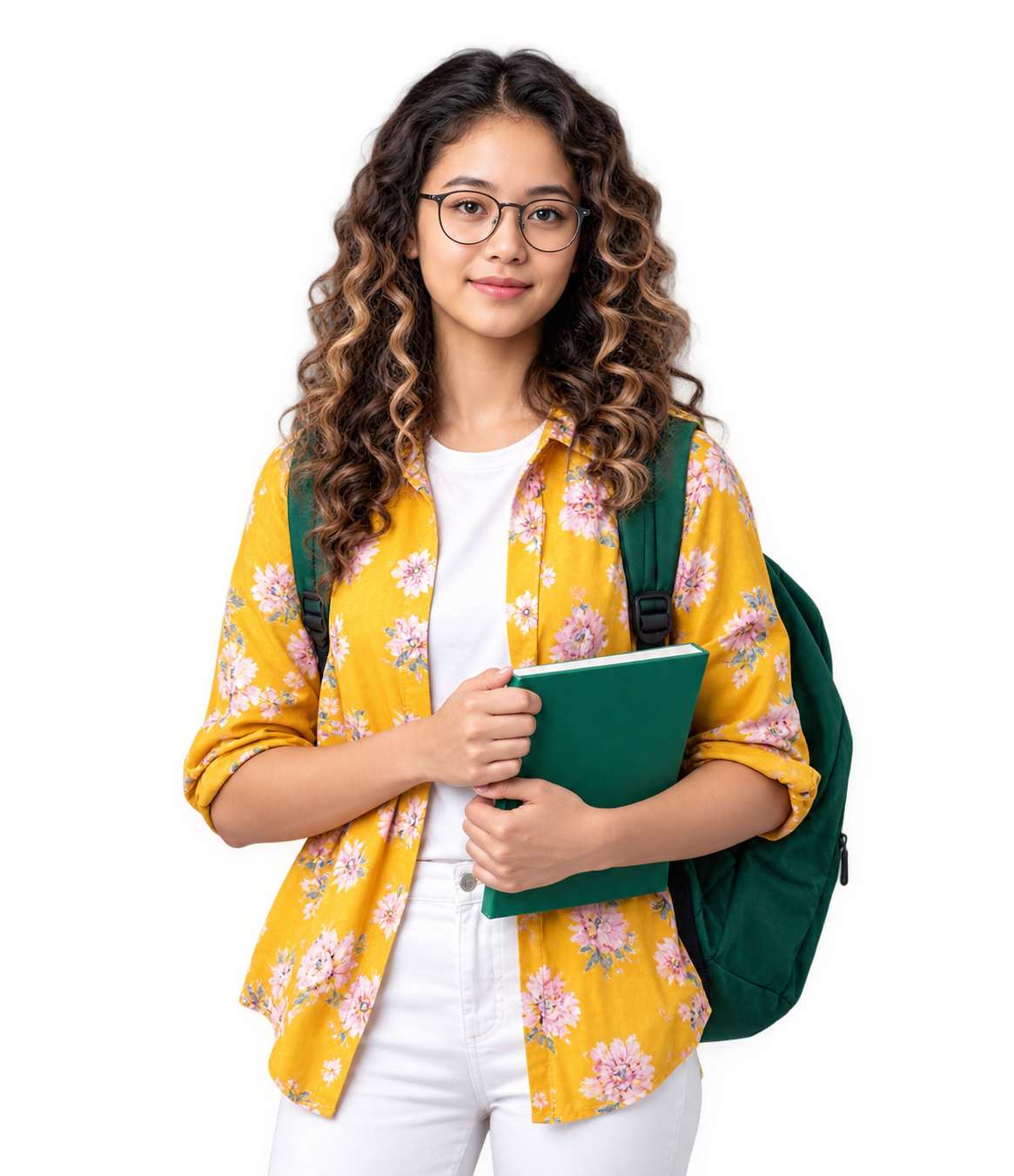 Student holding a notebook